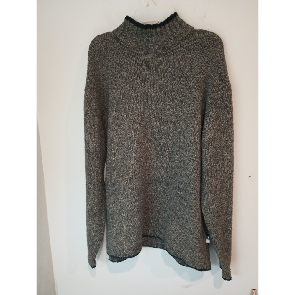 Xtremegar Men's Large Merino Wool Blend Sweater Mock Neck Ribbed Pullover...